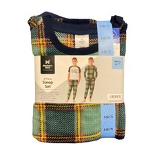 Member's Mark Boy's 3 Piece Mix and Match Sleep Pajama Set Plaid, M 8