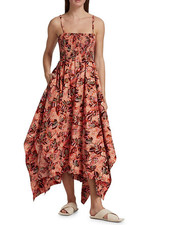 A.L.C. Women's Adriana Maxi Dress, Orange/Rose Multi