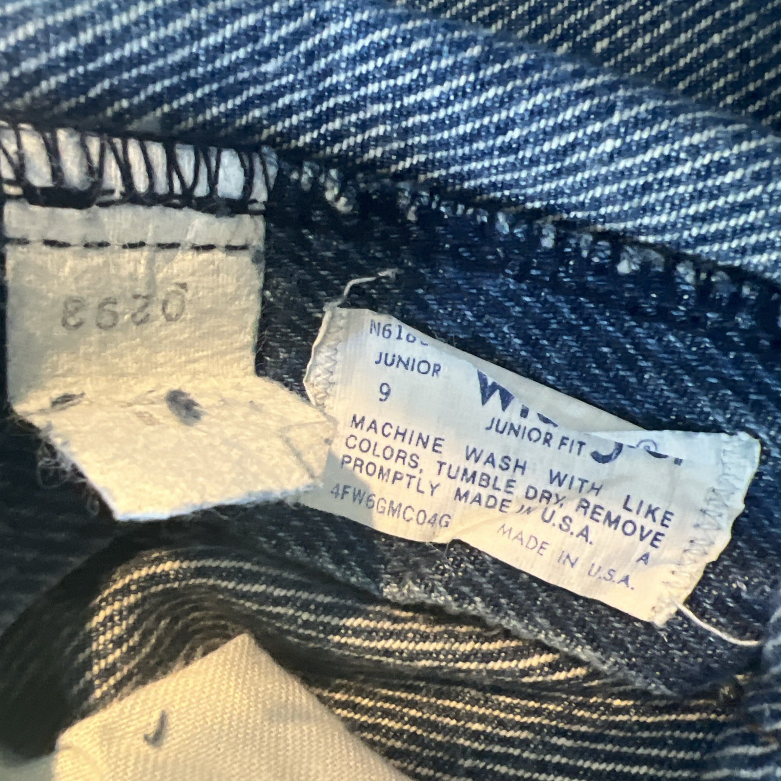 Rare NWT Vintage Wrangler Junior Fit Capri Denim Jeans 9 USA image 7