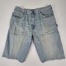 Sean John Men's Light Wash Denim Jean Shorts Size 38 Vintage Hip Hop Streetwear