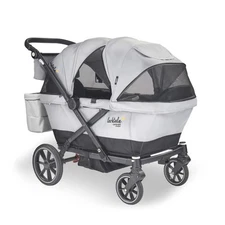 Larktale Coupe V2 Compact Stroller, Reclining 2-Seat Wagon, Gray/Black(Open Box)