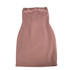 Boohoo Pink Strapless Bodycon Mini Tube Dress Womens US 4 Made in UK