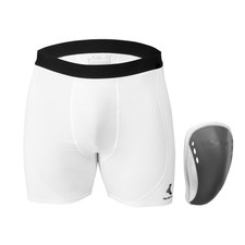Mueller Flex Shield Cup with Support Shorts: Adult X-Large Grey 