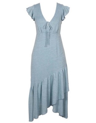 Minkpink Blue Asymmetrical Hem Blue Marle Dress Women s Size XS 