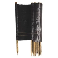 2 Ft H X 100 Ft L Silt Fence, 11 Stakes, Polypropylene, Black, 31900500