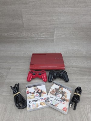 PlayStation 3 PS3 500GB Super Slim Red Bundle With Games Works