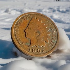 120 years old…USA United States of America Indian Head One Cent 1905 SCARCE