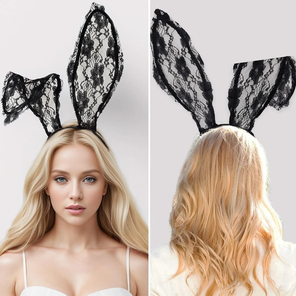 Diadema Oreja Conejo Cosplay Accesorio para Mujer Fiesta Halloween Navidad Foto 4 de 4