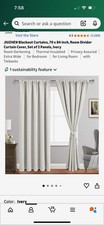 Curtains, Drapery Lightly Used Blackout Ivory Color 84 Inches Long 70 Inches
