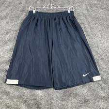 Nike Athletic Gym Basketball Shorts Youth Boys XL Extra Large Blue White Lined