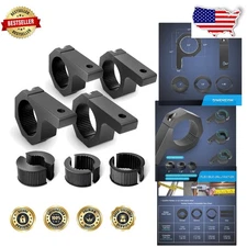 Heavy Duty 4PC Black LED Light Mount - Universal Tube Clamp Holder