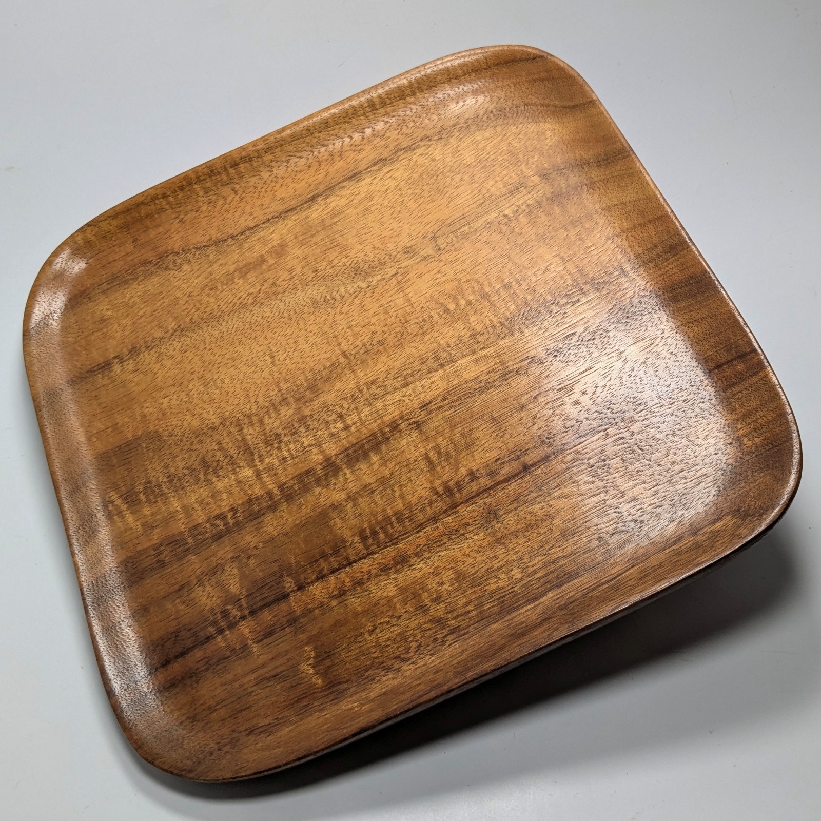 Blair Hawaii Koa Wood Square Tray 11.75 inch Curly Koa Wood Vintage Tray