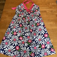 LILLY PULITZER Garden Daisies Halter Neck Beachy Resort Summer Dress Sz 10