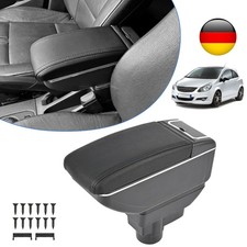 ARMLEHNE MIT AUFBEWAHRUNGSBOX LEDER + EINBAUSATZ FÜR OPEL CORSA D 2006-2014 DE