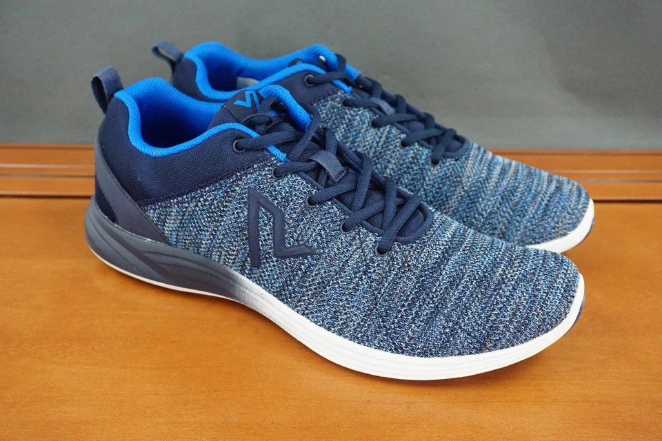 Vionic туфли женщин 11 США широкий синий серый вязаный шнурует вверх Athletic комфорт кроссовок - Изображение 3 из 4