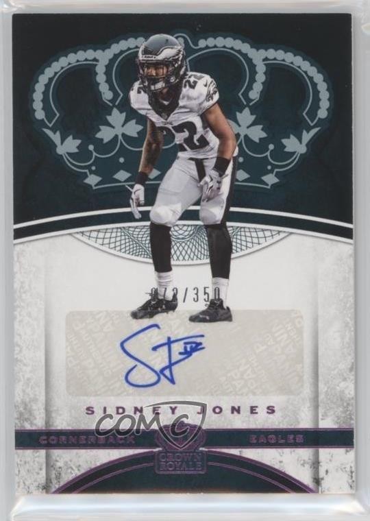 2017 Panini Preferred Crown Royale Rookie Pink /350 Sidney Jones #1 Auto RC 9l4