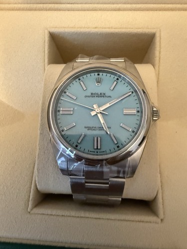 Rolex 124300-0006 Oyster Perpetual Tiffany/Turquoise Index Dial Watch 41mm