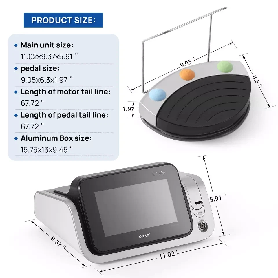 COXO Dental LED Implant Surgical Motor Touch System &20:1 Contra Angle Handpiece - Image 3 of 4