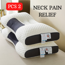 2 PCS ERGONOMIC NECK CERVICAL PILLOW HELP MASSAGE, SOFT, PAIN RELIEF 100 