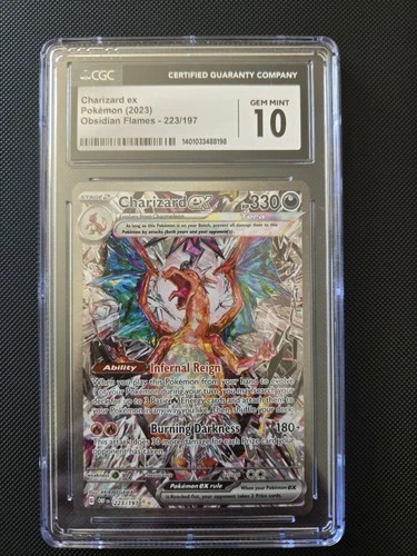 Pokémon TCG Charizard EX Obsidian Flames 223/197 Cgc 10