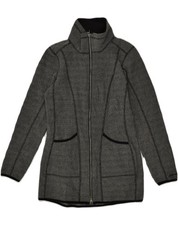 EDDIE BAUER Womens Tracksuit Top Jacket UK 6 XS Grey Polyester SS10