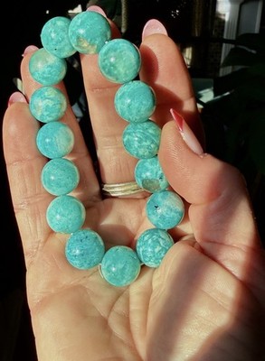 A++++ 12mm Beaded Amazonite Bracelet