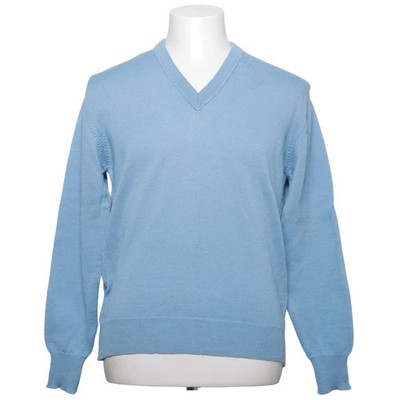 Woolmark, Pullover, Größe: XL, Blau, Baumwolle, Einfarbig, Feinstrick #Rcw