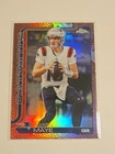 2025 Topps Chrome Drake Maye Pigskin leather football Refractor #207