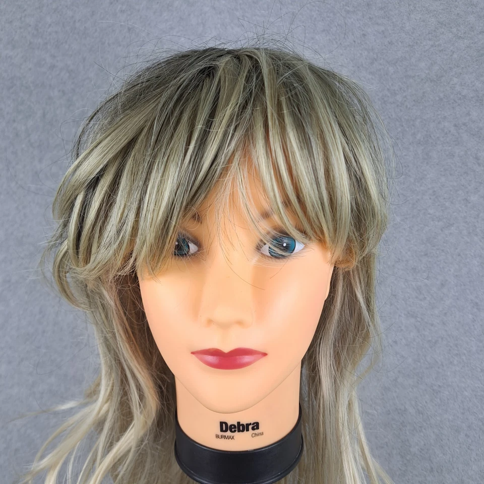 Peluca Rubia Marrón Larga Ondulada Calidad Profesional Sintética Realista Estilo Foto 2 de 4