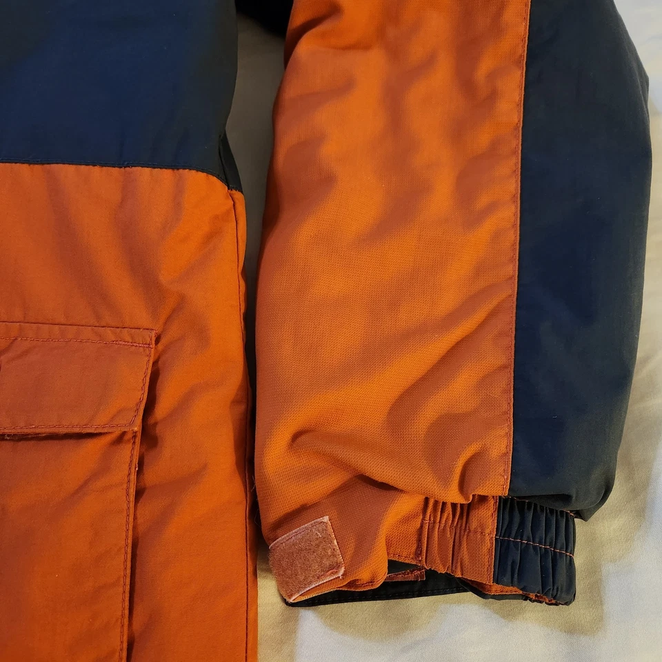 Boys Columbia Sportswear Jacket Size Youth 14-16 Orange Black Block Winter Ski - Image 3 of 4