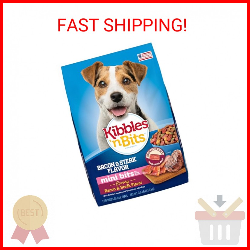 Kibbles &lsquo;n Bits Mini Bits Small Breed Dry Dog Food, Savory
