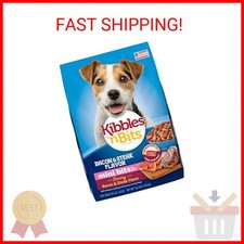 Kibbles  n Bits Mini Bits Small Breed Dry Dog Food, Savory Bacon  Steak Flavor