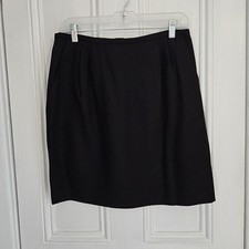 Vintage Liz Claiborne First Issue Womens 12 Lined Straight Skirt Black Career