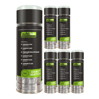 6 x Autotek Vauxhall Carbon Flash hochdeckender Aerosol-Sprühlack 300 ml