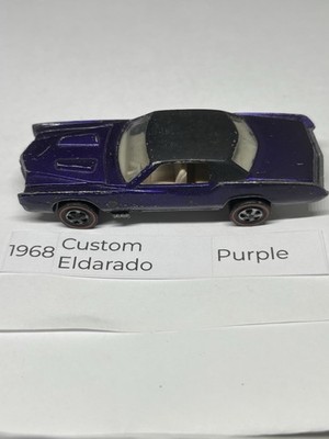 Hot Wheels Redlines 1968 Cadillac Custom Eldorado Purple Diecast 1:64 Car