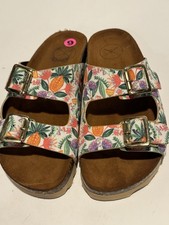 Inkkas Luzon Buckle Slide Sandals Rainforest Tropical Print Women's Size 9
