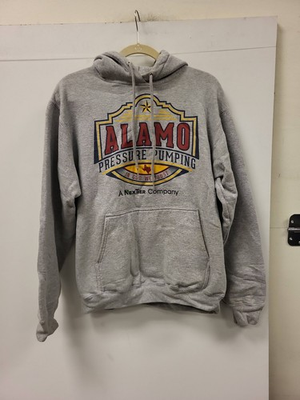 #ad Alamo Pressure Pumping NexTier Company Gray Hoodie Texas Oil Gas Work Pullover $19.99