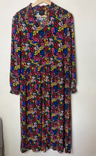 John Lewis multi colour bright floral maxi dress size 10