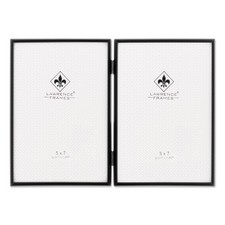 Lawrence Frames Black Metal Double Frame for Two 5x7 Photos - Sleek Modern Des