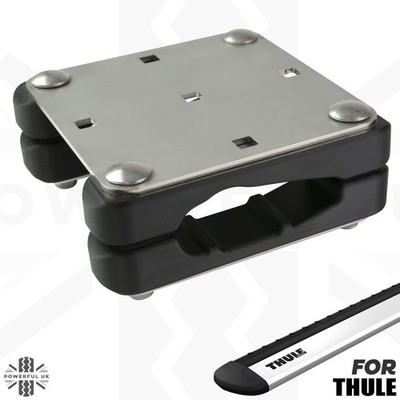 Roof rack clamp mount kit plate for Thule Wingbar & AeroBlade cross rail bar