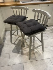 Shabby Chic French Grey High Chairs Set of 2