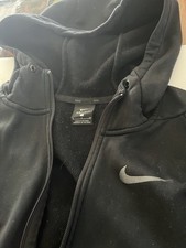 Nike Black Women Zip-Up Hoodie/Sweatshirt Size Small Swoosh Logo