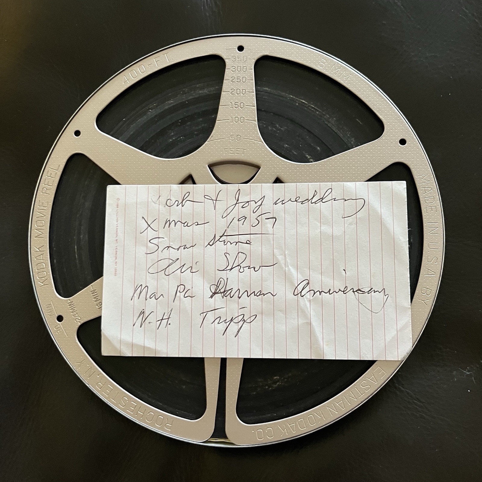 Vintage Kodak 8mm 196O Home Movies Reel EK Aluminum Film Cases 7" 400FL