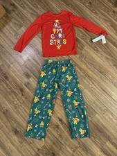 Kids 2pc Happy Christmas Pajama Set Cat  Jack   12/14 NWT Soft Knit Pull on