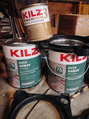 KILZ Textured Paint ConcretWood  RESURFACER Int/Ext2- 1Gals&1Qt Stain Protect..