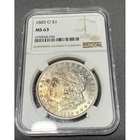 1885 O Morgan Silver Dollar NGC MS 63 New Orleans Mint US Coin 6790068-044