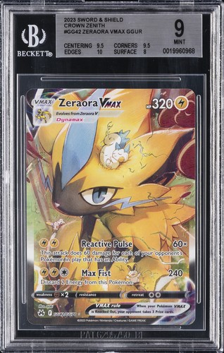 Zeraora VMAX graded BGS 9 for sale on eBay