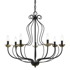 Livex Lighting 42907 Katarina 7 Light 28"W Taper Candle Style - Black