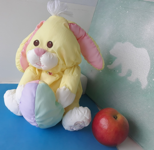 Vintage ~ Fisher Price ~ Puffalump gelber Hase Kaninchen Osterei Plüschtier ~ 1988 - Bild 3 von 12