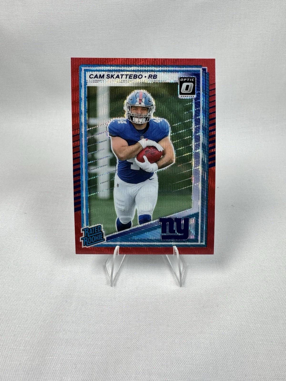 2025 Donruss Cam Skattebo Optic Preview Red Wave Rated Rookie #302 (RC)